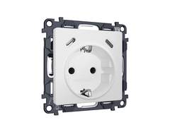 MA130510 Комплект механизма электрической розетки 2USB С+C 20W с/з на винтовых зажимах 16A-250V ALFA Белый матовый QUANT (AP1305, VM165)