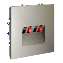 Розетка акустическая встраиваемая VOLTUM S70 4-местная, (шелк)