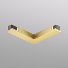 TR5723-SB Электрический коннектор для трека SHINE BASE 90° потолок-потолок, сатинированная латунь, алюминий