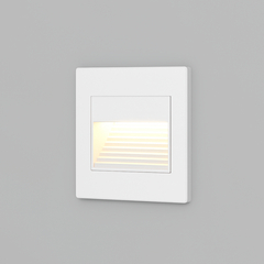 DK3050-WH Светильник встраиваемый в стену, IP 20, LED 3000, 1 Вт, белый, пластик