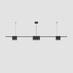 DK4063-BK Подвесной светильник ORBIT, IP20, 7xGU10 LED до 15 Вт, черный матовый, алюминий