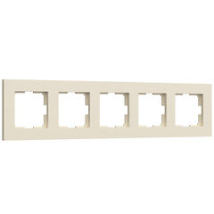 Рамка из поликарбоната на 5 постов Slab айвори софт W0052962