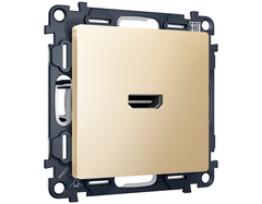 MA614010 Комплект механизма розетки HDMI 2.0 ALFA Шампань 40V/500mA 2.0GHz 5-18Gbit/s QUANT (AP6140, VM222)