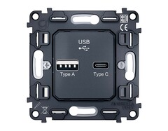 VM177 Механизм розетки 2USB A+C 20W (быстрая зарядка) QUANT