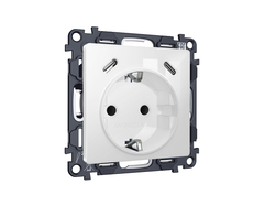 MA110510 Комплект механизма электрической розетки 2USB С+C 20W с/з на винтовых зажимах 16A-250V ALFA Белый глянец QUANT (AP1105, VM165)