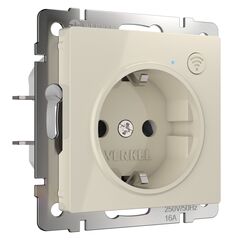 Умная встраиваемая розетка Werkel Wi-Fi 3500W IP20 W1171603 слоновая кость