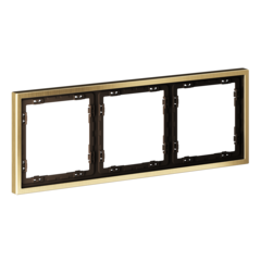 Рамка металлическая на 3 поста, S70 Metal (латунь)