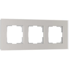 Рамка из стекла на 3 поста Senso дымчатый soft-touch W0033117
