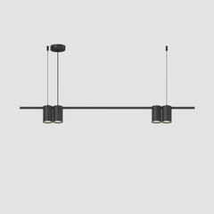 DK4061-BK Подвесной светильник ORBIT, IP20, 4xGU10 LED до 15 Вт, черный матовый, алюминий