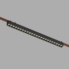 DK5672-BK Cветильник для трека-ремня Belty Smart, серия Grill, со светодиодом, L642*W40*H45мм, 48V DC, 24W, RA90, 24°, 2700-6000K, IP20, черный, алюминий