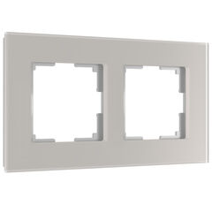 Рамка из стекла на 2 поста Senso дымчатый soft-touch W0023117