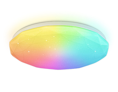 FZ417 WH белый IP20 46W 3000K-6500K+RGB D380*60 (ПДУ ИК)