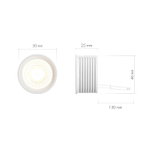 DK3000-8W dim Керамический светодиодный модуль. Белый с прозрачной линзой 60 градусов, 8 Вт, 3000К, диммируемый