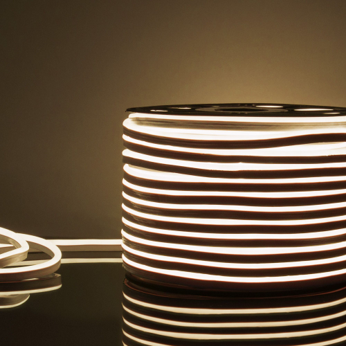 Купить Светодиодный гибкий неон 220 В 9.6 Вт/м 120 Led/м 2835 IP67, односторонний дневной белый 4200 K, 50 м Гибкий неон 220V 9,6W 120Led 2835 IP67 односторонний дневной белый, 50 м