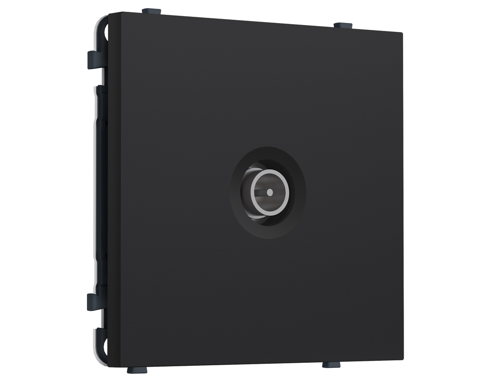 MS993005 Комплект механизма TV розетки оконечной экранированной SIGMA Черный Мягкое касание 5-1000MHz 3dB QUANT PRO (SP9930, PR199)