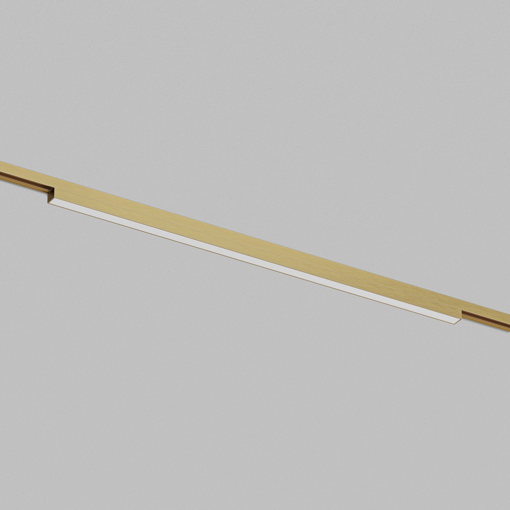 DK5752-SB Светильник для трека SHINE LINEAR со светодиодом, L601*W19*H27, 48V DC, 24W, RA?90, 3000K, IP20, сатинированная латунь, алюминий