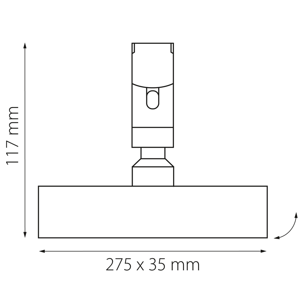 267337 Светильник 48V д/1-фазн трека DUE LED 10W 300LM 100G ЧЕРНЫЙ 3000K IP20
