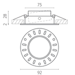 012006 Рамка (светильник) PVC д/LED-модулей 941хх и LED-ламп D50мм ANELLO ROUND БЕЛЫЙ