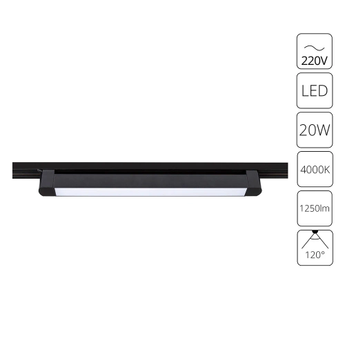 Купить Трековый светильник Arte Lamp LINEETTA A4574PL-1BK