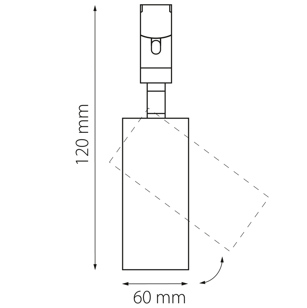 207337 Светильник 48V д/1-фазн трека DUE LED 15W 1100LM 36G ЧЕРНЫЙ 3000K IP20