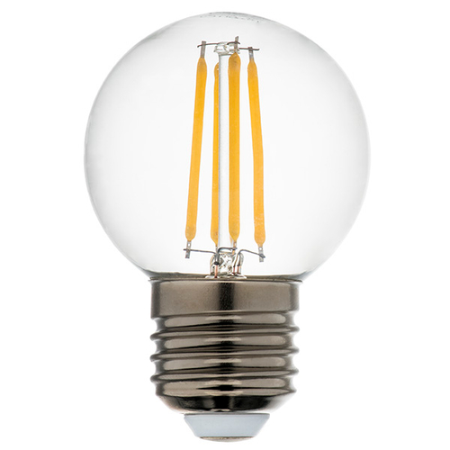 Купить 933824 Лампа энергосберегающая LED FILAMENT 220V G50 E27 6W=65W 400-430LM 360G CL 4000K 30000H