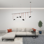 DK5660-BK Cветильник для трека-ремня Belty Smart, серия Flow со светодиодом, D220*H117мм, 48V DC, 24W, RA90, 120°, 3000-5700K, IP20, черный, алюминий