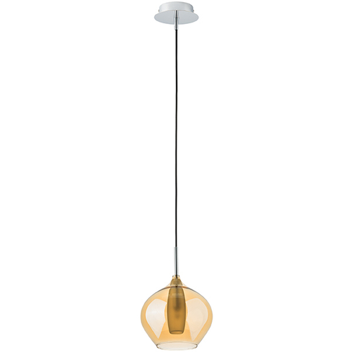 Купить 803043 Подвес PENTOLA 1х25W G9 ХРОМ/ЯНТАРЬ