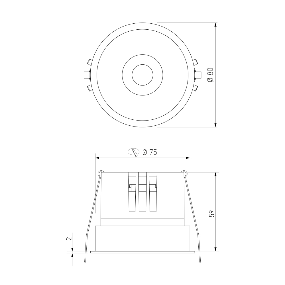 Светильник встраиваемый светодиодный Forte 15W 4000K титан 25071/LED