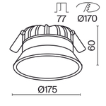 Встраиваемый светильник Technical DL055-24W3-4-6K-W
