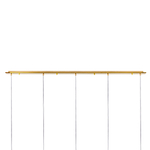 L5PL721132 Подвес пятерной линейный EXTRA 5x3x5W(led) G9  (721132 - 5 + 572162 -1) ЗОЛОТО