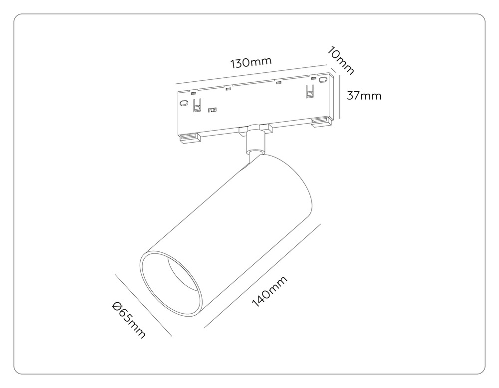 GL2314 WH белый IP20 24W 3CCT 3000-6000K 48V 24° D65*140