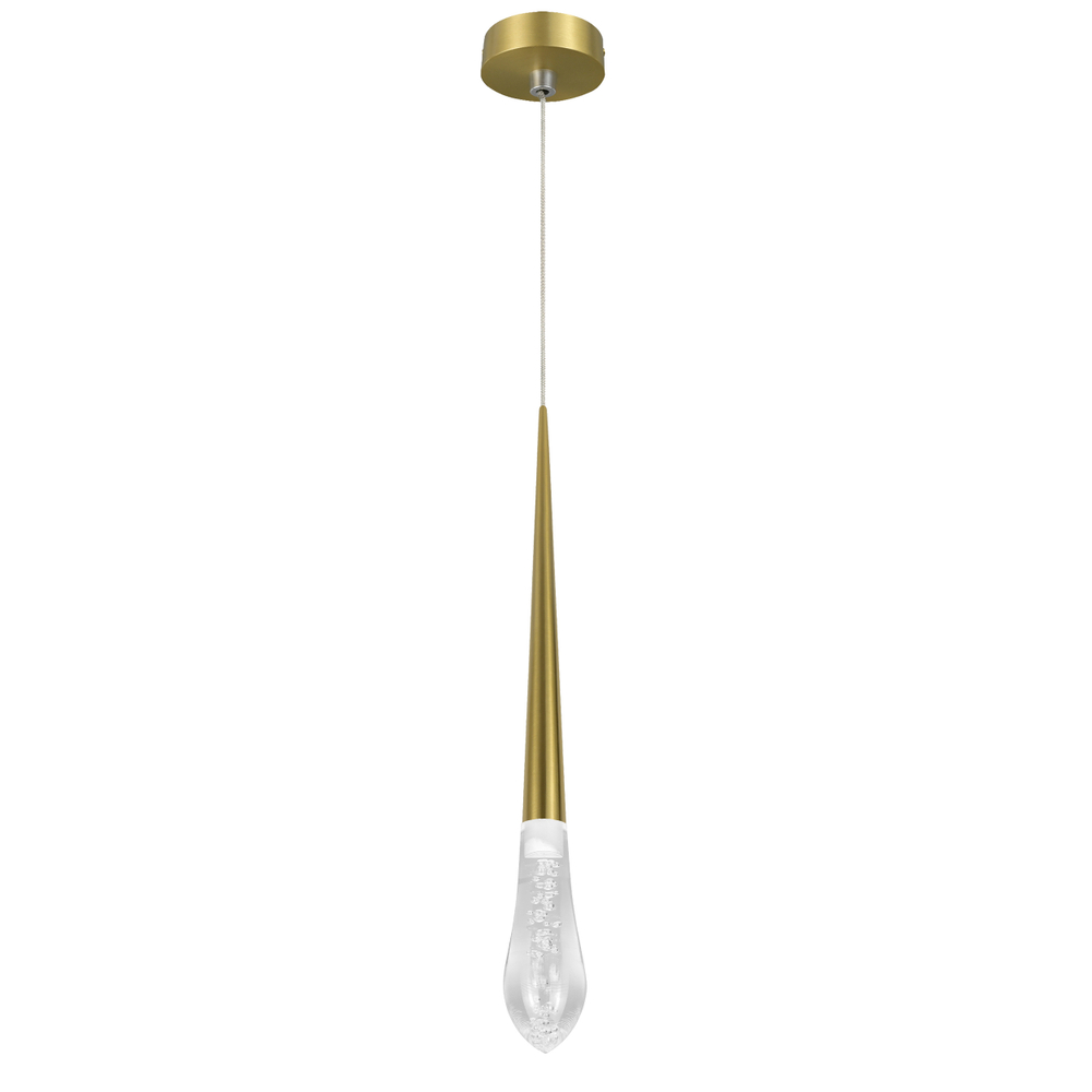 807003-4 Подвес PUNTO MINI с декоративной насадкой (капля) (807003+807000-4) LED 4W 282LM 24G ЛАТУНЬ 3CCT 3000/4000/6000K