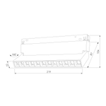 Slim Magnetic HL02 Трековый светильник 12W 4200K черный 85010/01 85010/01