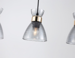 TR3407/3 BK/FGD/SM черный/золото/дымчатый E27/3 max 60W 550*135*1000