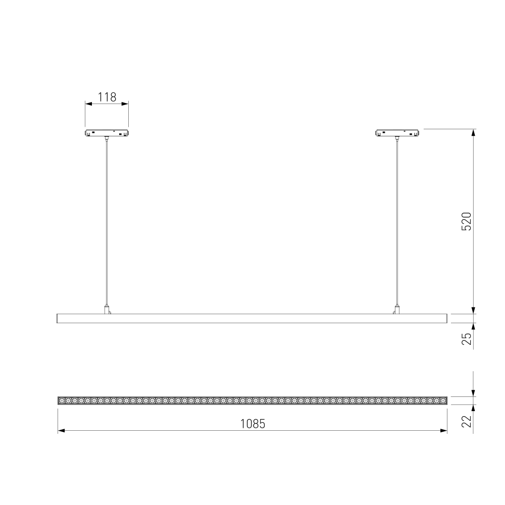 Slim Magnetic Трековый светильник 48W 4000K Vilo чёрный 85108/01 85108/01