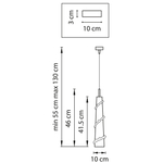804310 Подвес PETALO 1х40W E14 ХРОМ/БЕЛЫЙ