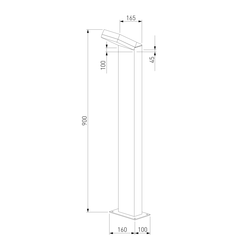 Ландшафтный уличный светильник Sensor 3000K Чёрный IP54 1542 TECHNO LED черный