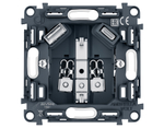 PR160 Механизм электрической розетки 2USB A+C 20W (быстрая зарядка) с/з на винтовых зажимах QUANT PRO
