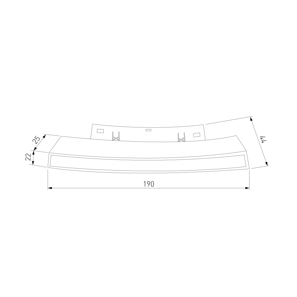 Slim Magnetic Трековый светильник для радиусного шинопровода 8W 4200K Planar чёрный Ø 1200мм 85181/01