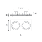 i8270707 Светильник INTERO 111 Double QUADRO (217827+217907+217907)