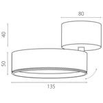 A5746SO Светильник ALTA PRO накладной LED 35W 3230LM 36G БЕЛЫЙ 4000K с накл. чашей (215746 + 215016 + 215010-35)