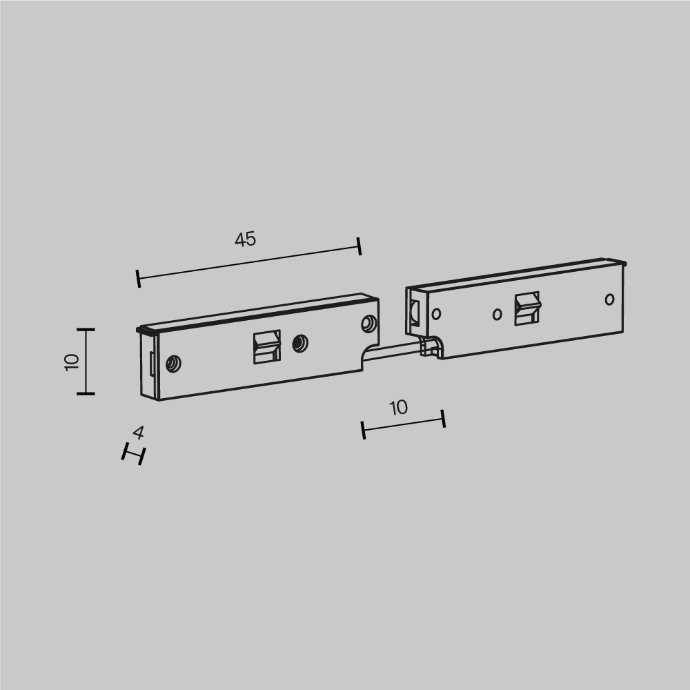 Комплектующие для систем освещения с токоведущими элементами Technical TRA184CPC-1B-3