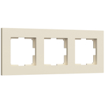 Рамка из поликарбоната на 3 поста Slab айвори софт W0032962