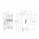 Умный автоматический выключатель 2 P 63 A C 6 kA W1002P6301