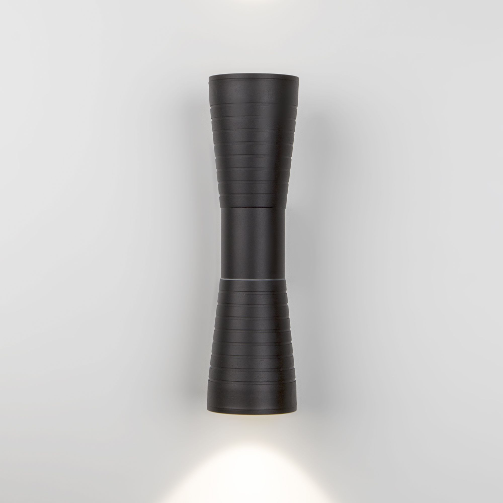 Настенный светодиодный светильник Tube double черный IP54 1502 TECHNO LED