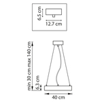748013 Люстра SATURNO LED 24W 1600LM 70G ЗОЛОТО 3000-6000K