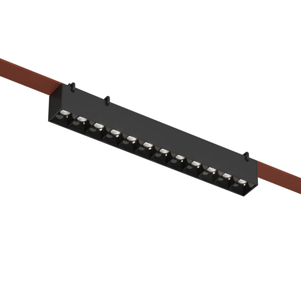 DK5670-BK Cветильник для трека-ремня Belty Smart, серия Grill, со светодиодом, L323*W40*H45мм, 48V DC, 12W, RA90, 24°, 2700-6000K, IP20, черный, алюминий