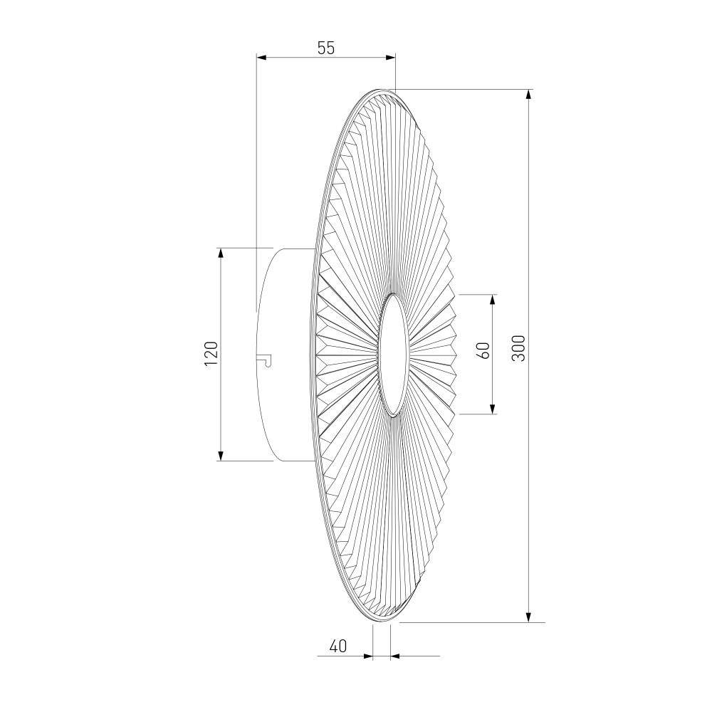 Настенный светодиодный светильник 40032/1 LED черный
