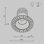 Встраиваемый светильник Technical DL121-15W-2.7K-TRS-B