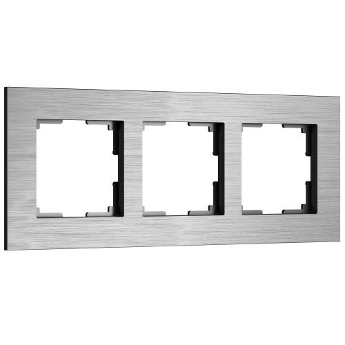 Купить Рамка из металла на 3 поста АluMax алюминий W0033506